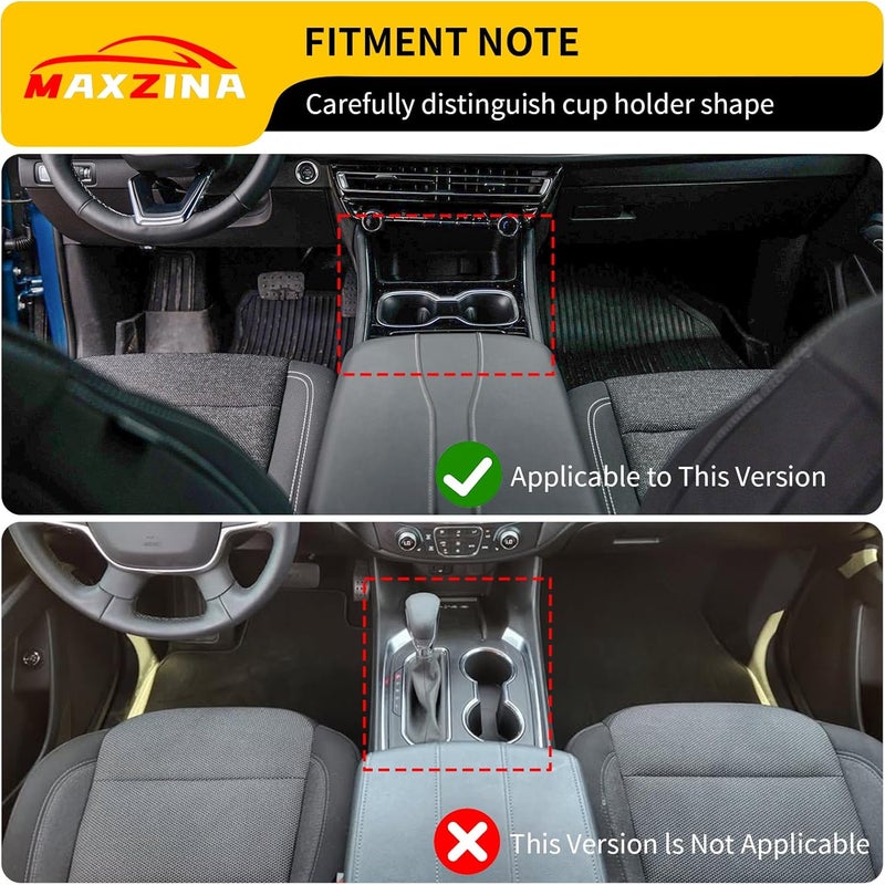 Maxzina Cup Holder Compatible with 2024 2025 Chevrolet Traverse (Not for Limited) Insert Center Console Cup Holder Soft Silicone Black Bottle Holder Interior Decoration 2024 Chevy Traverse Accessories - Image 2